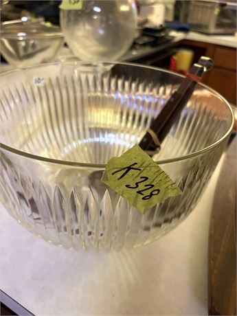 Glass Bowl, Tongs
