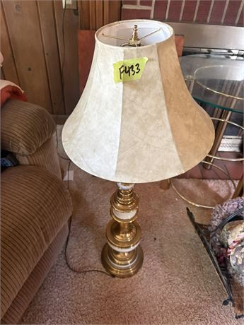 Brass and Enamel Lamp