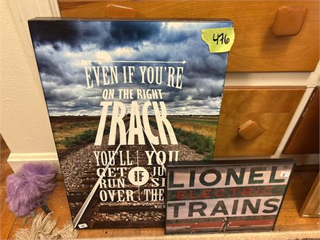 Train Art, Lionel Trains Sign
