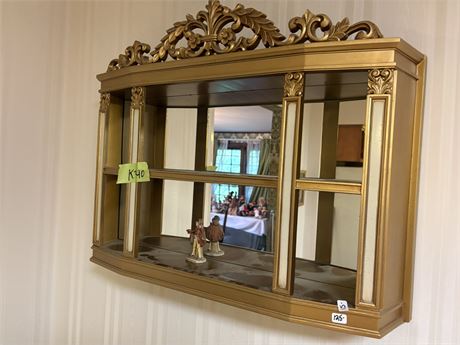 Vintage Mirrored Back Hanging Shelf