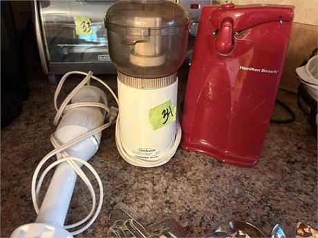 Food Processor, Can Opener, Hand Blender