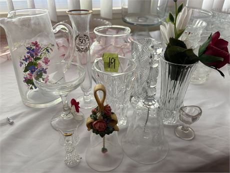 Glassware, Decor, Bells, Vases