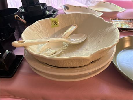 Ceramic Serving Bowl, Platters