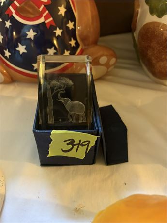 Glass Elephant Decor