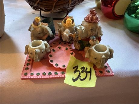 Miniature Elephant Tea Set
