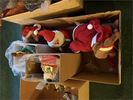 Stuffed Animals, Santas