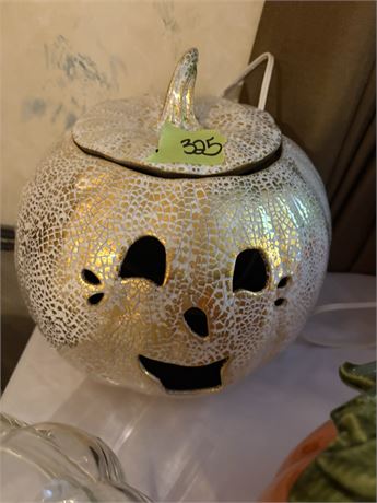 Large Ceramic Pumpkin Light