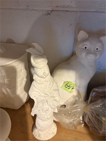 Ceramic Rabbit and Cat
