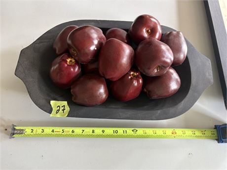 Wood Bowl and Wood Apples