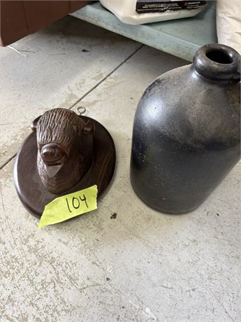Buffalo Head and Jug