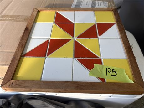 Framed Colored Glass Decor