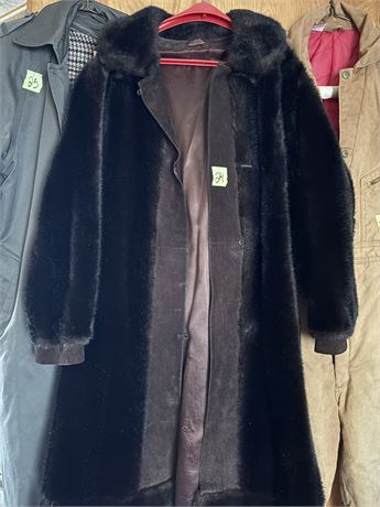 Vintage Suede and Fur Coat, Grandella Sportowne