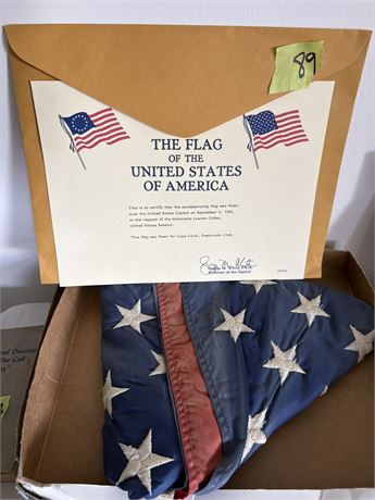 US Flag with Certificate (Flown over the Capitol)