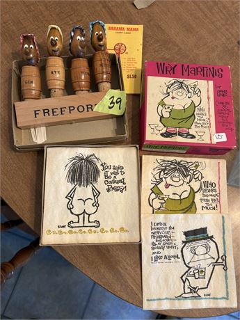 Vintage Napkins and Corks