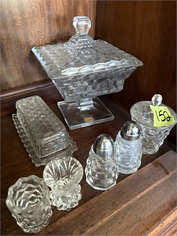 Fostoria Dish, Butter Dish, Salt and Pepper