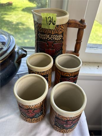 National Potteries Mug and Cups