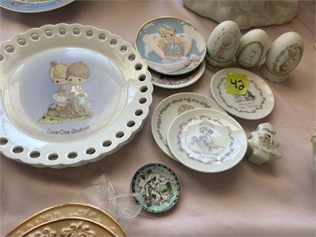 Precious Moments Plates and Eggs