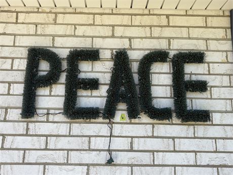 Lighted PEACE Sign