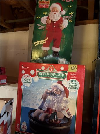 Santa's, Dancing Santa and Bubble Blowing Santa