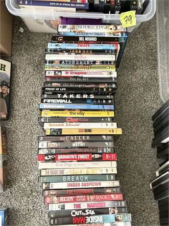 Tote of DVDs