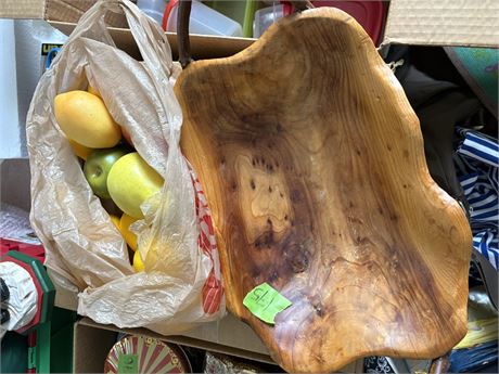 Wood Bowl and Fruit