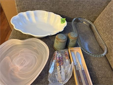 Bowls, Salt & Pepper, Knives