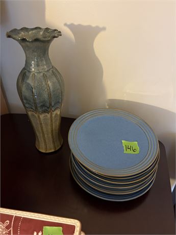 Pottery Dishes and Vase