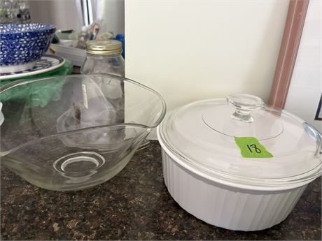 Glass Bowl and Baking Dish