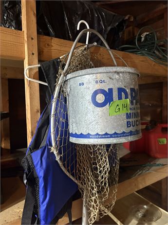 Minnow Bucket, Net, Vest