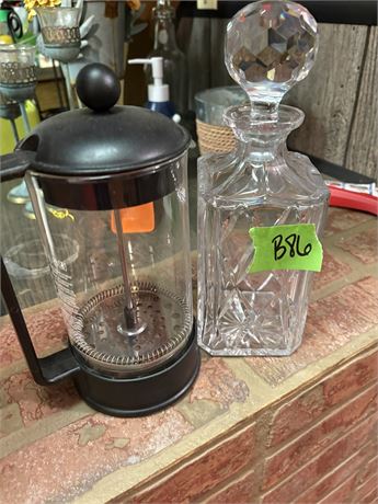Coffee Press, Liquor Bottle